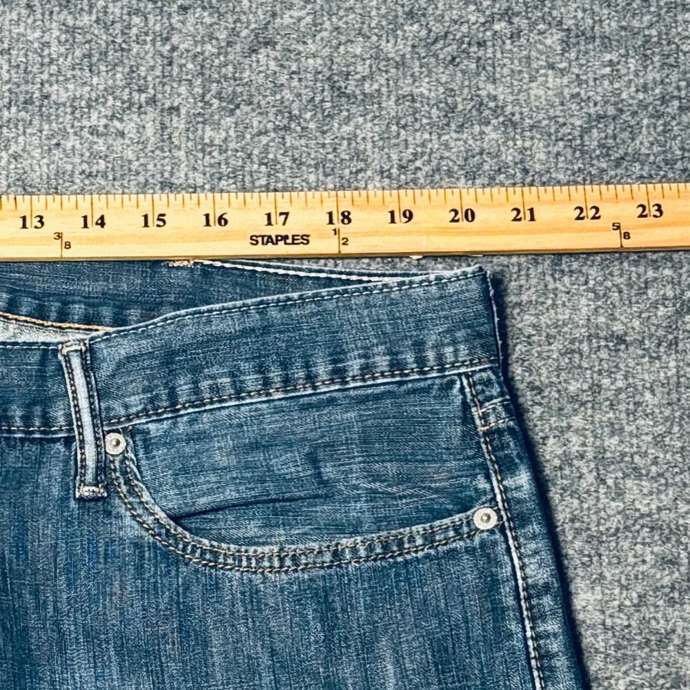 Levis 514 Slim Straight Jeans Mens 42x30 Blue Denim Medium Wash‎